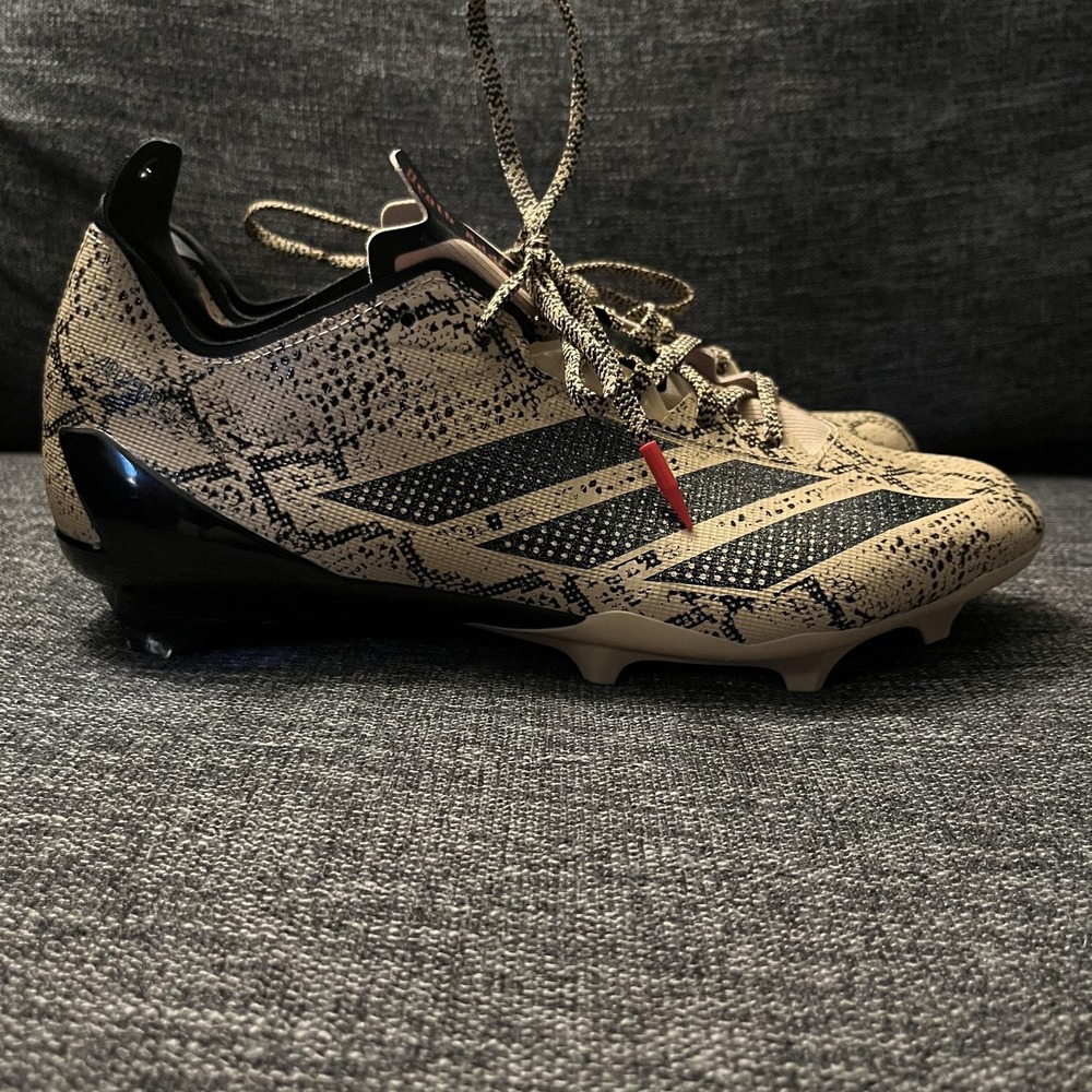 Adidas Adizero Electric Shoes Mens Size 13 Beige Snake Football Cleats JR2512